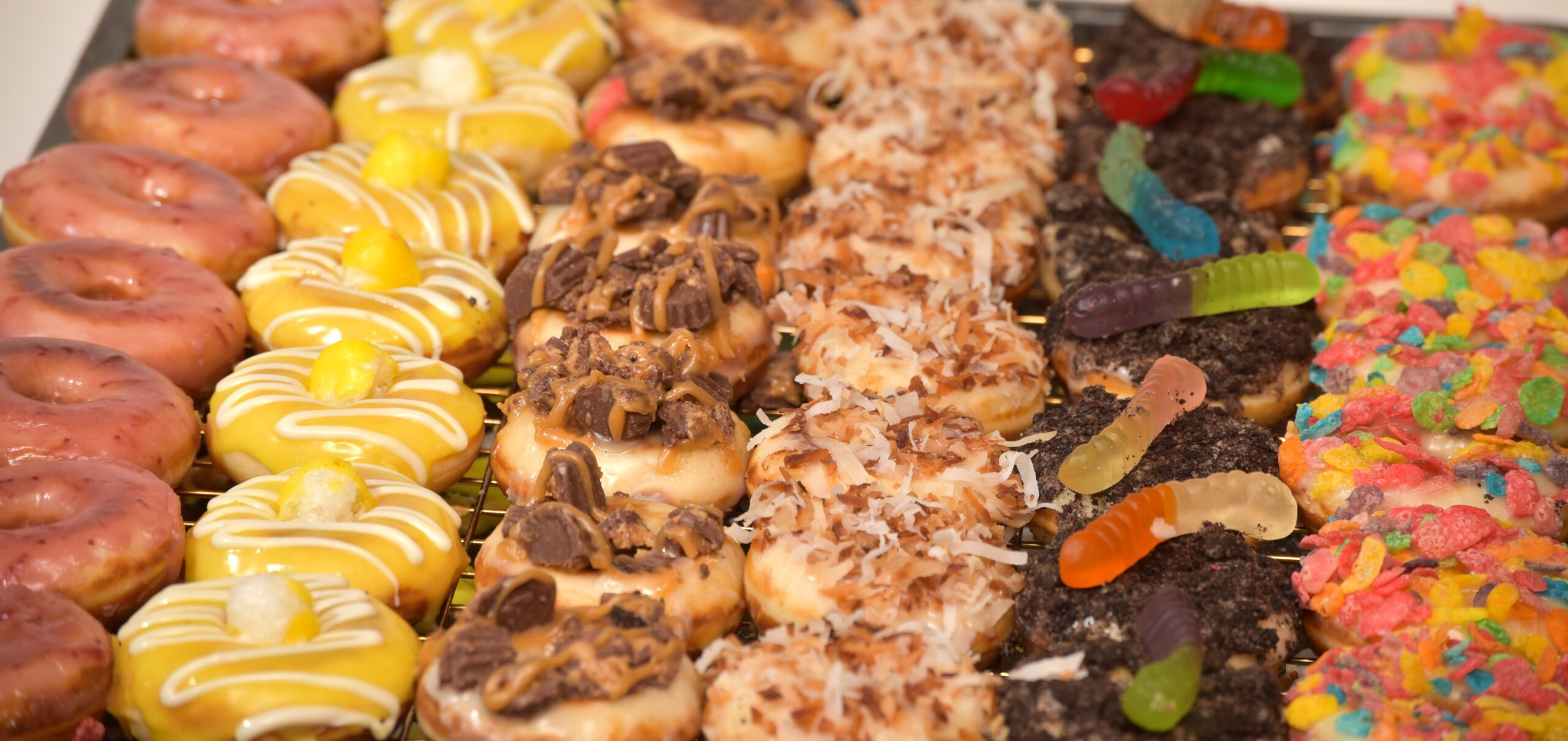 Assorted mini donuts tray