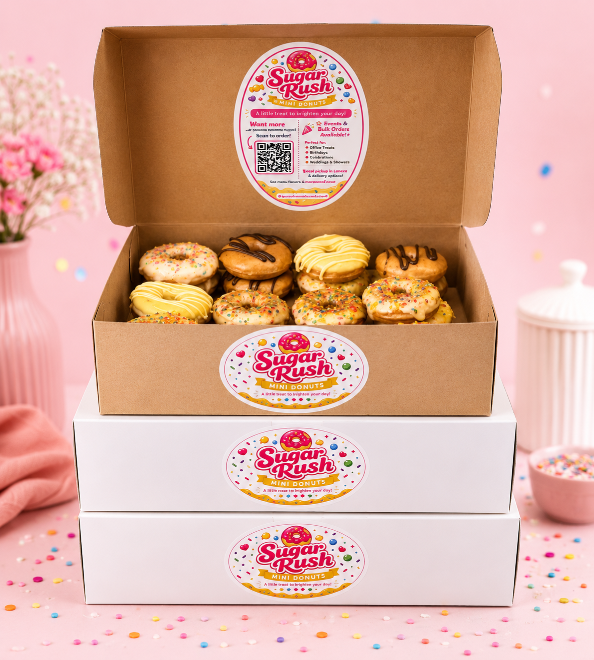 Sugar Rush mini donut boxes