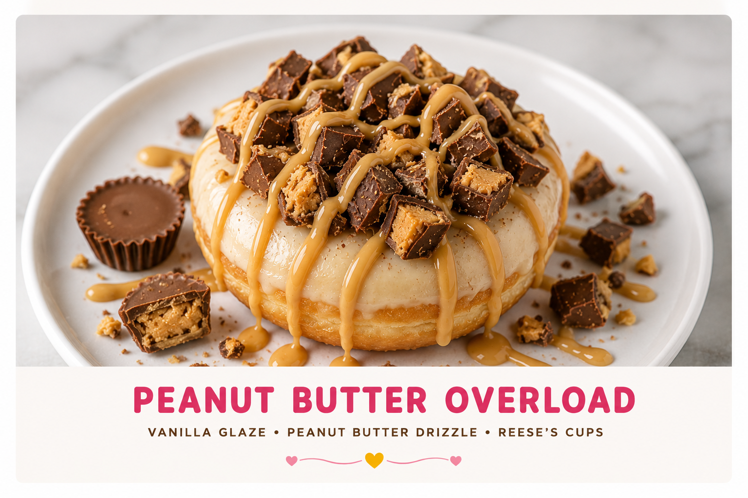 Peanut Butter Overload mini donut