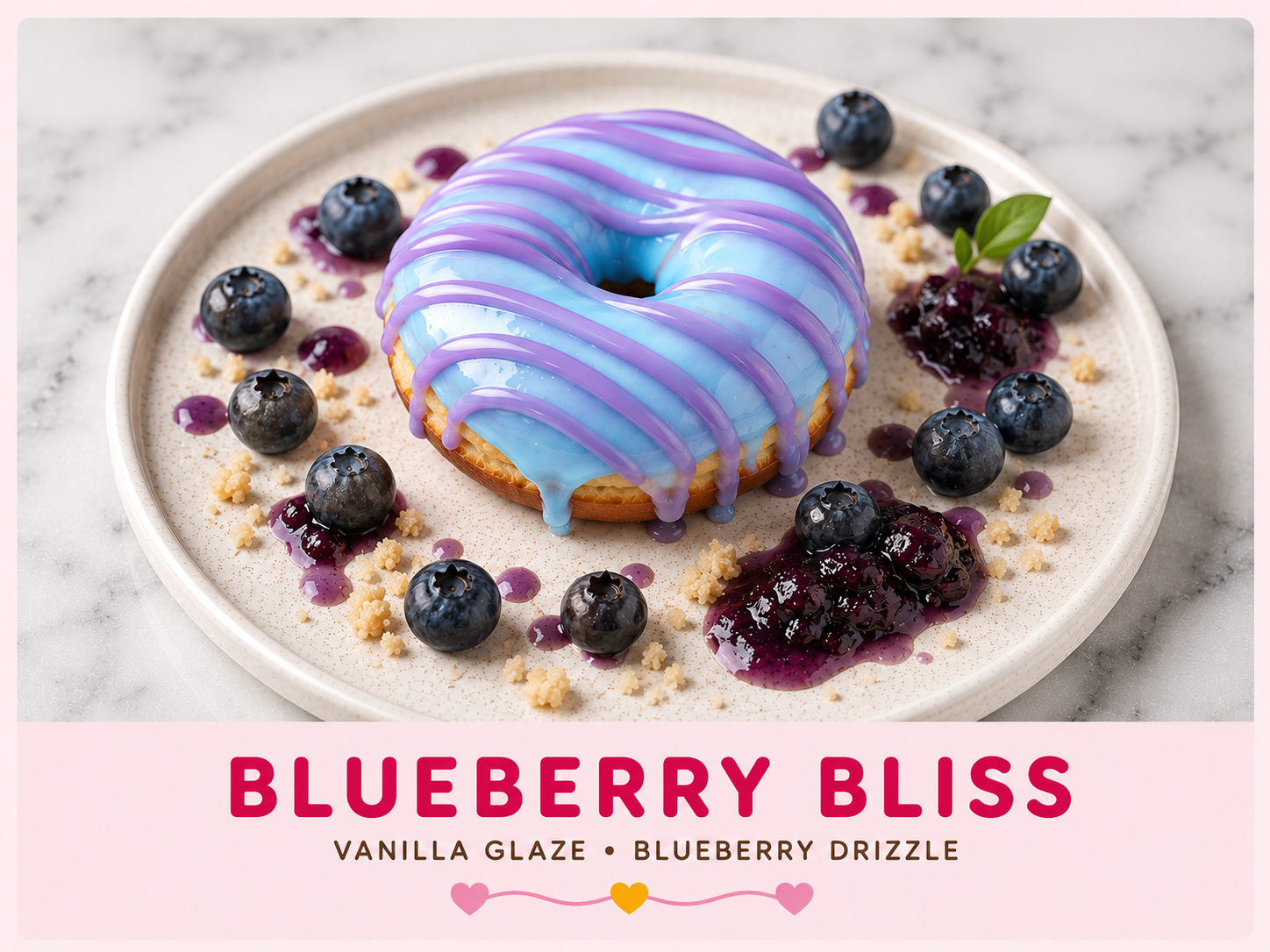 Blueberry Bliss mini donut